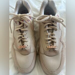 Serena Williams Nike Air Max 1 Beige and Pink Sneakers